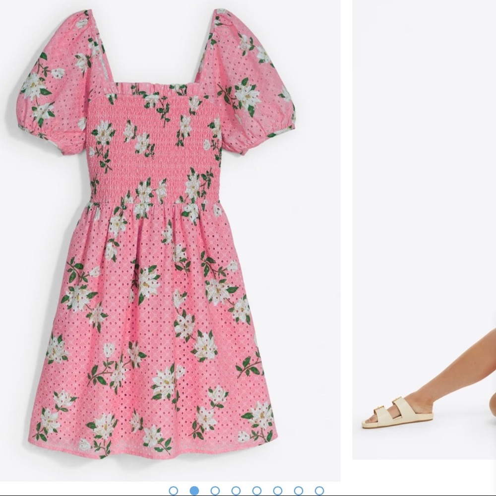 Draper James Pink Magnolia Baby Doll Dress